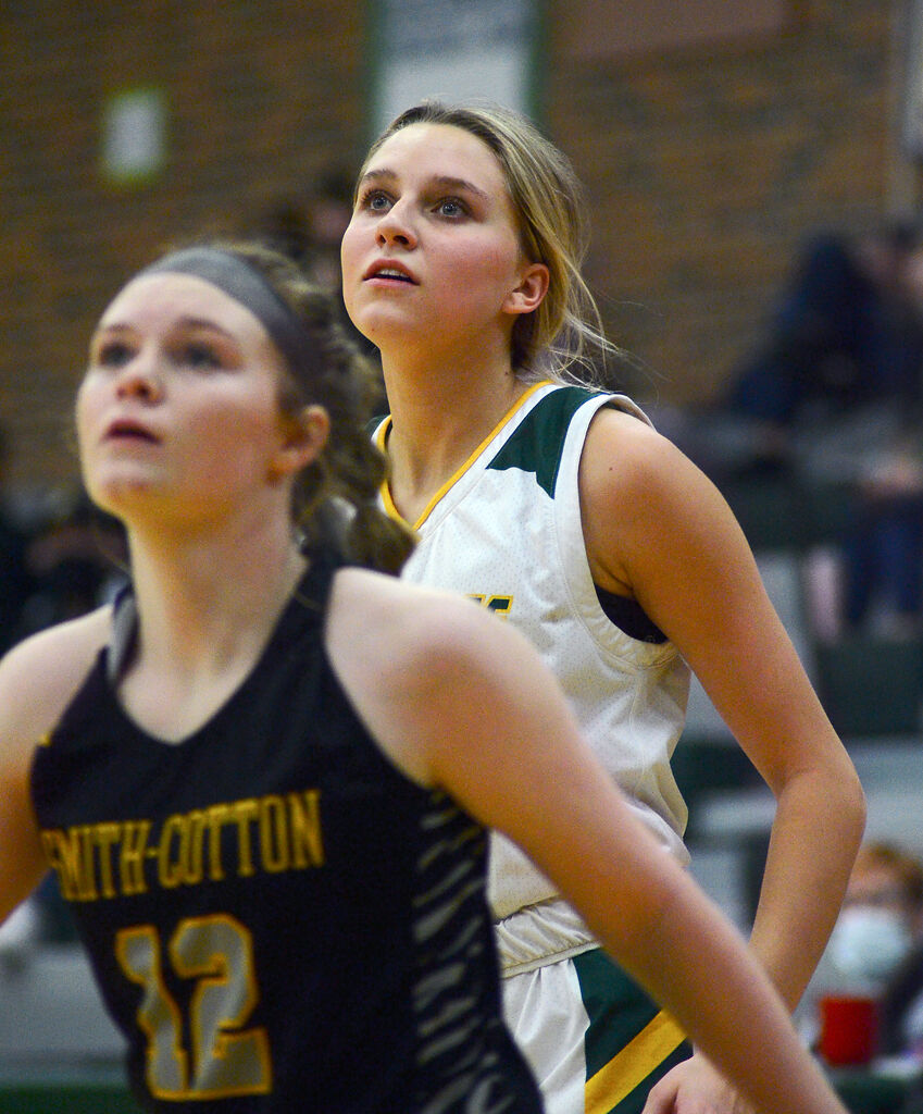 Maggie Primus looks for the rebound